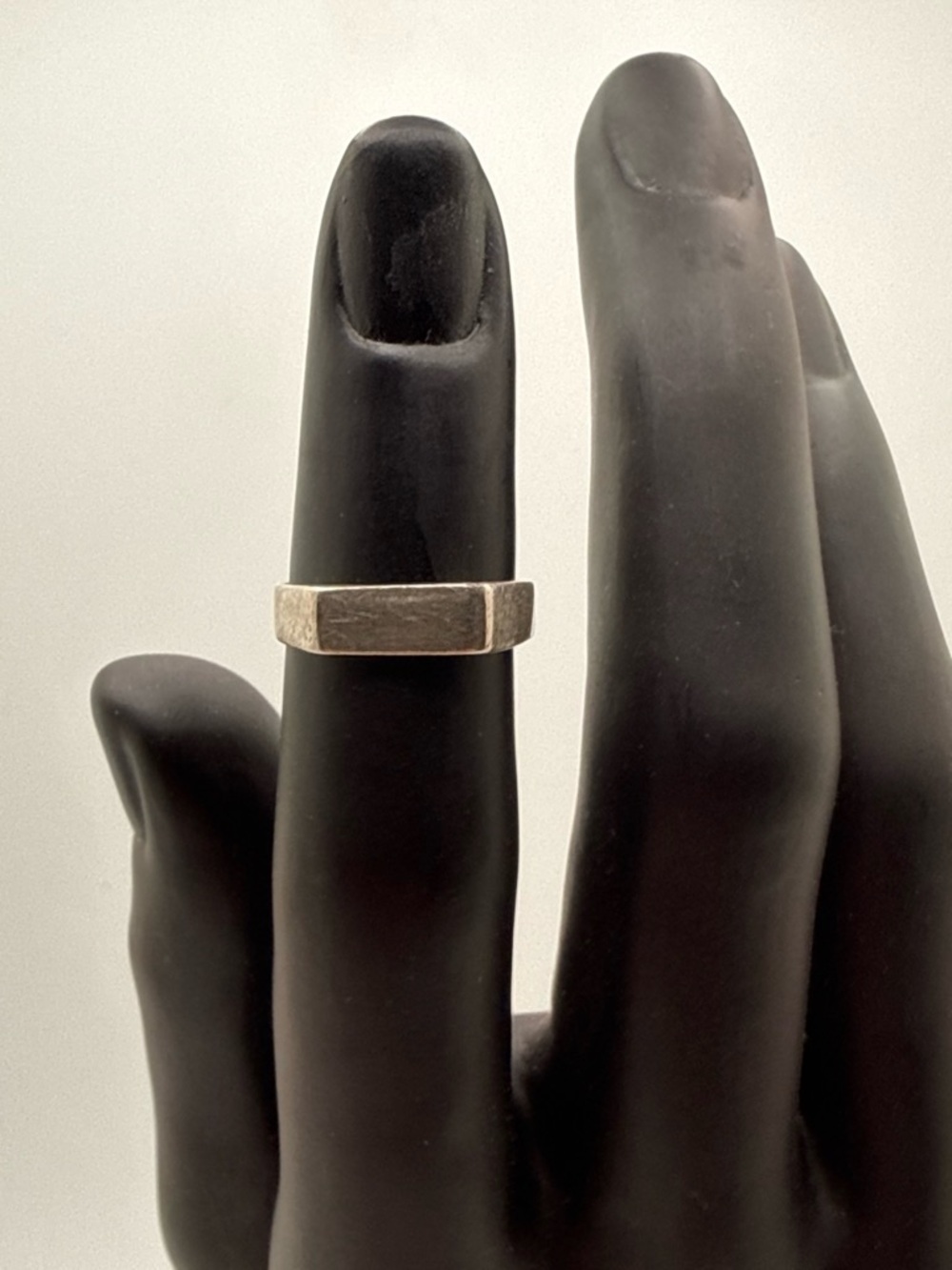 Sterling Silver Minimalist Flat Band Ring - Silver